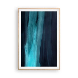 Poster în ramă de stejar deschis - Du-te cu fluxul - 61x91 cm