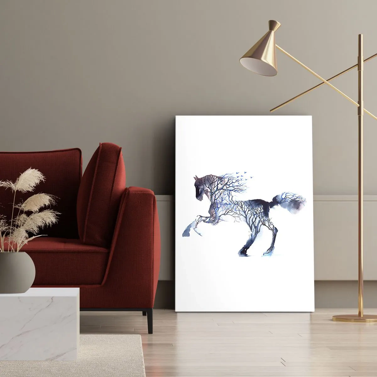 Tablou pe pânză - Și ca și cum pădurea s-ar fi mișcat - 45x80 cm