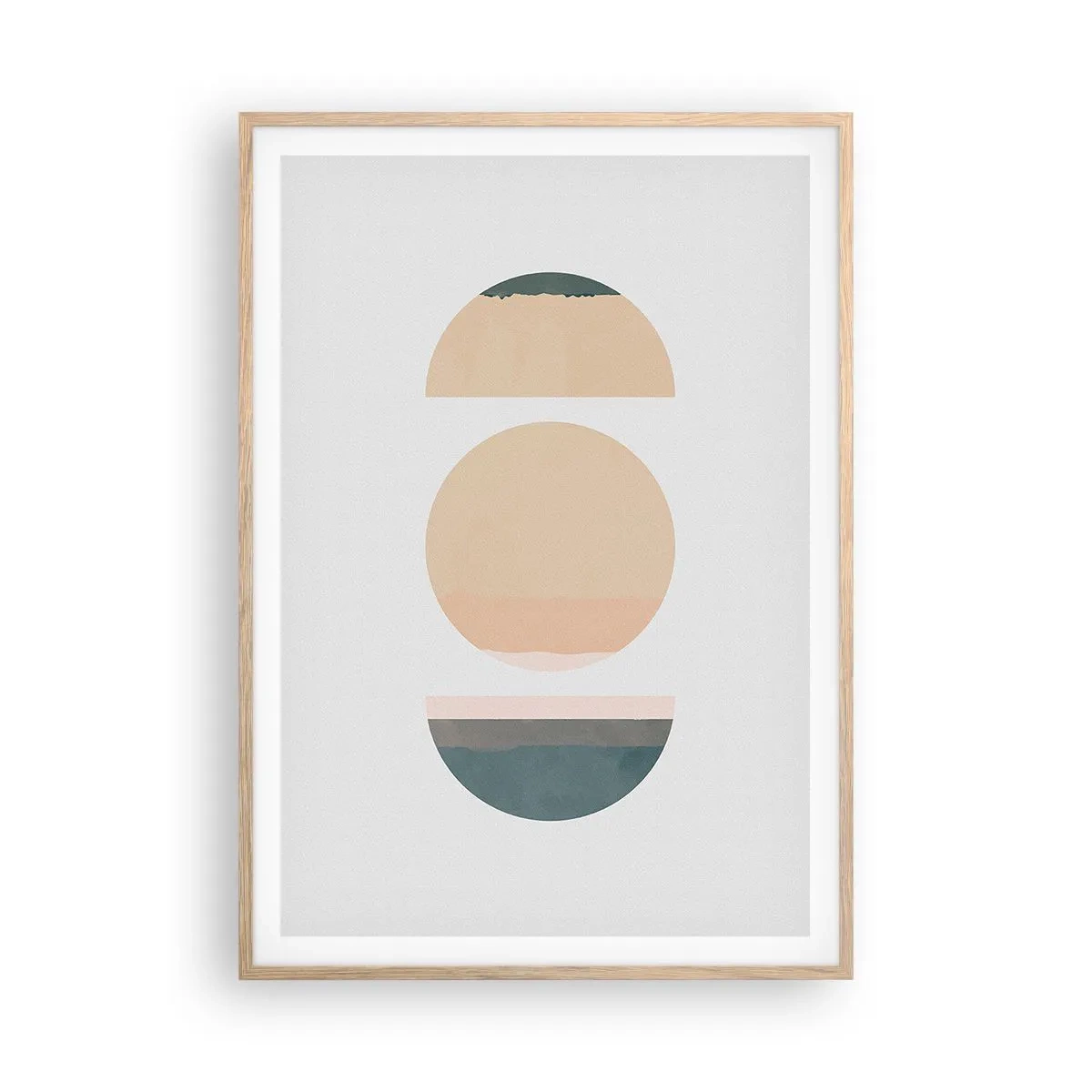 Poster în ramă de stejar deschis - Roată cu roată - 70x100 cm