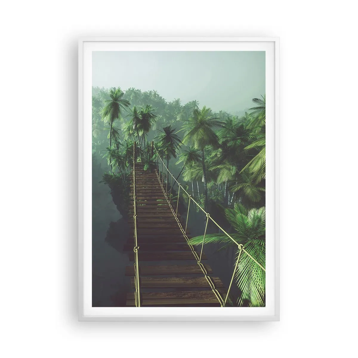 Poster în ramă albă - Deasupra cazanului verde - 70x100 cm