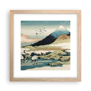 Poster în ramă de stejar deschis - În mod japonez - 30x30 cm