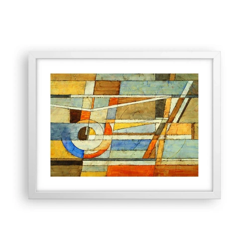 Poster în ramă albă - Cubismul în construcție - 40x30 cm