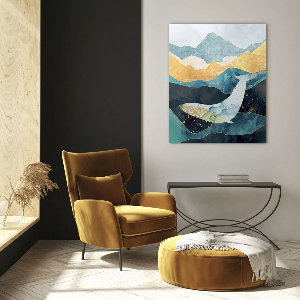 Tablou pe sticlă - Frumusețea rece a nordului - 50x70 cm