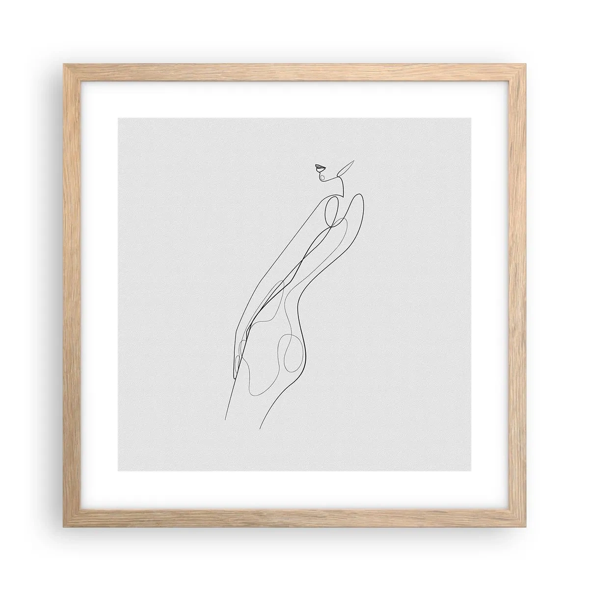 Poster în ramă de stejar deschis - Abia o promisiune - 40x40 cm