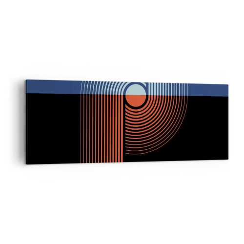 Tablou pe pânză - Într-o îmbrăţişare geometrică - 140x50 cm