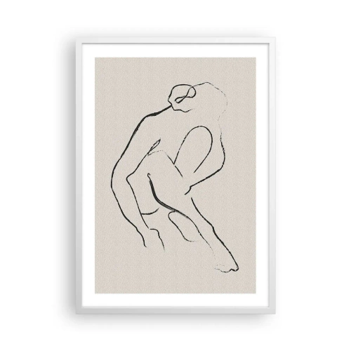 Poster în ramă albă - Schiță intimă - 50x70 cm