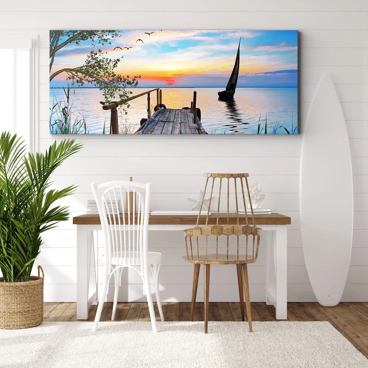 Tablou pe pânză - Bună seara - 100x40 cm