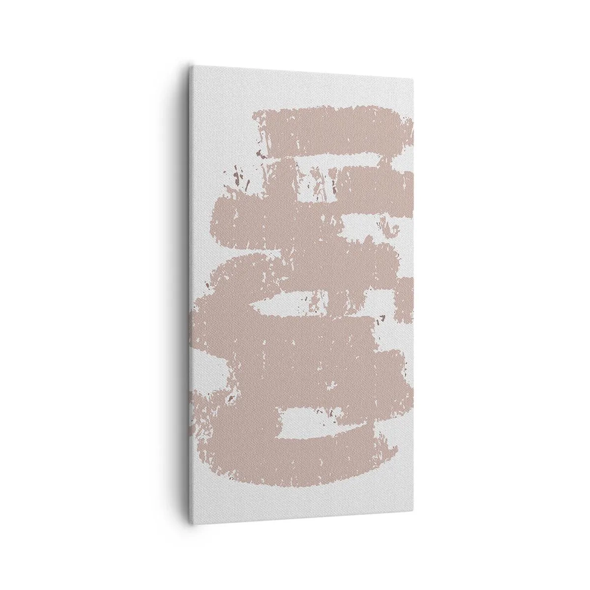 Tablou pe pânză - Abstracție în roz moale - 55x100 cm