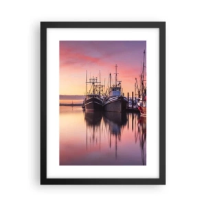 Poster în ramă neagră - Înainte de o zi plină - 30x40 cm