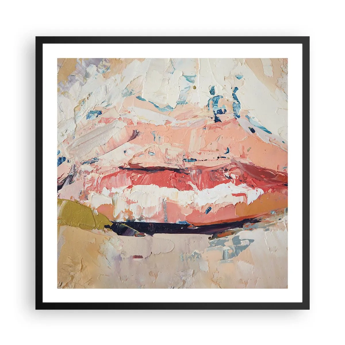 Poster în ramă neagră - Trezește simțurile - 60x60 cm