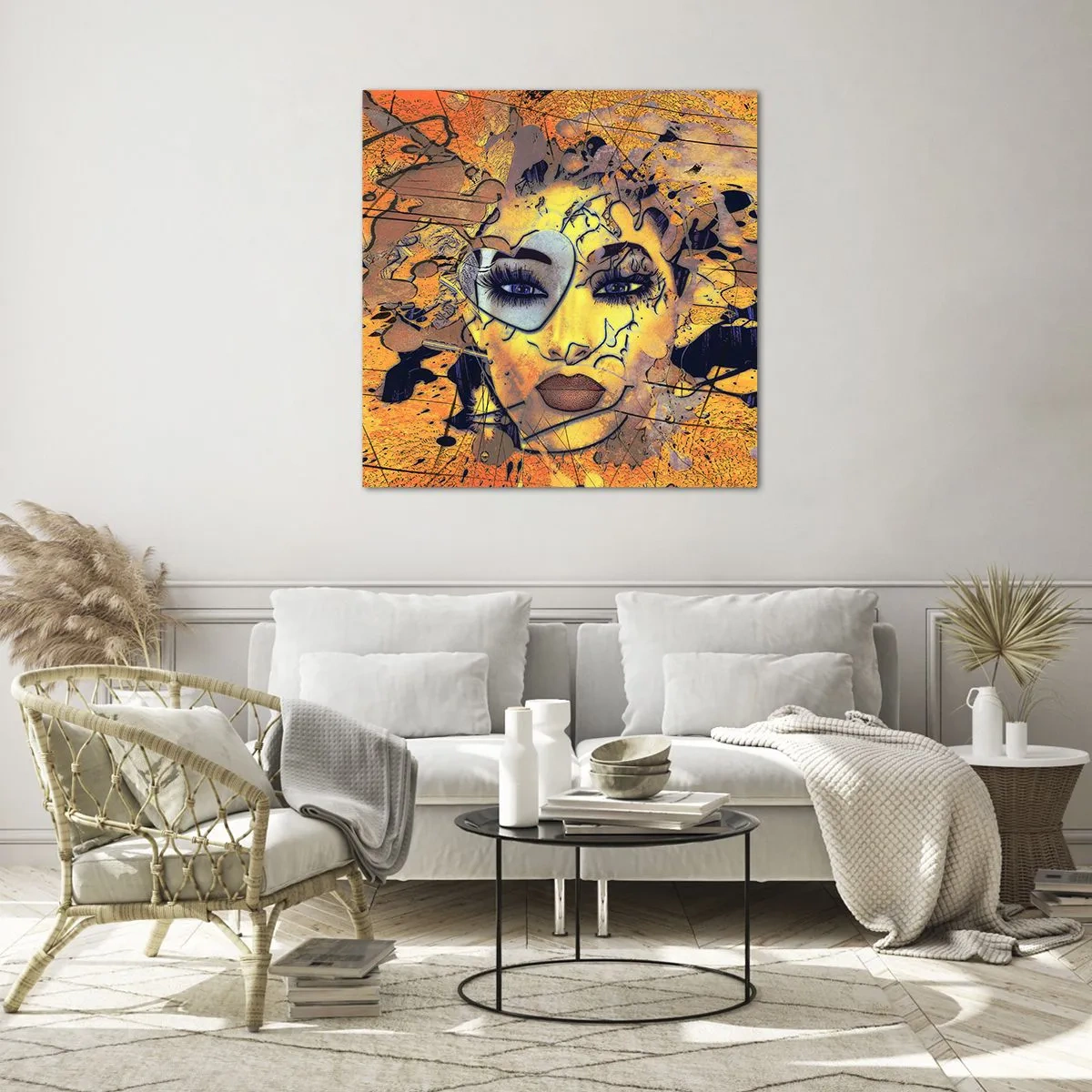 Tablou pe sticlă - Frumusețe însorită - 70x70 cm