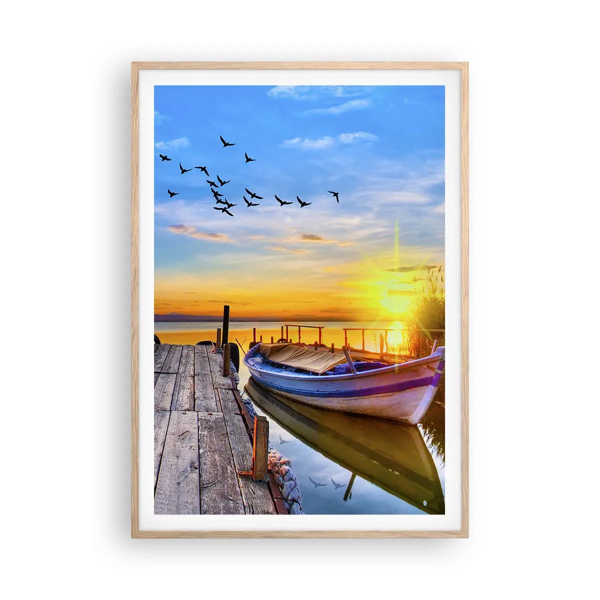 Poster în ramă de stejar deschis - La revedere, până mâine - 70x100 cm