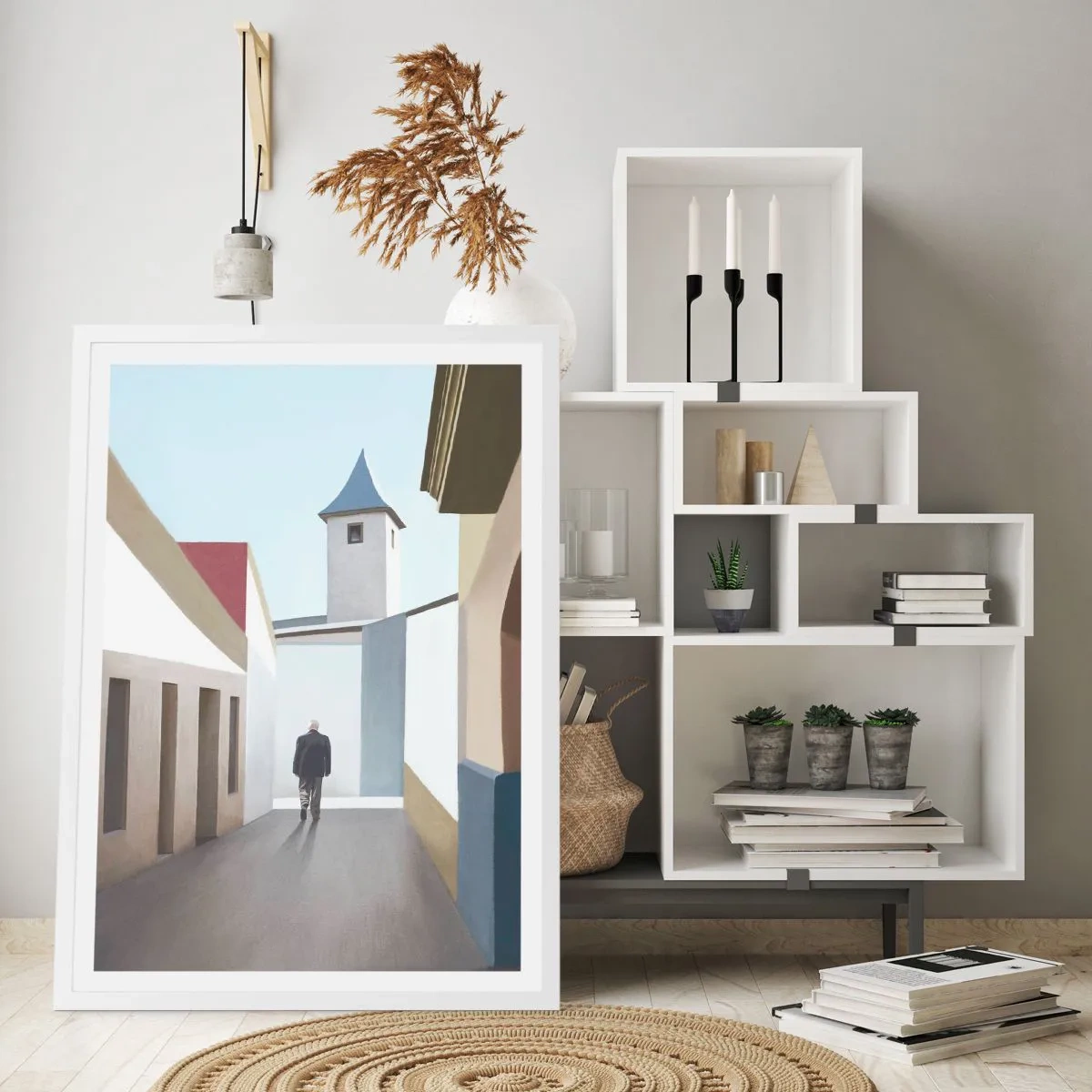 Poster în ramă albă - Plimbare însorită - 70x100 cm