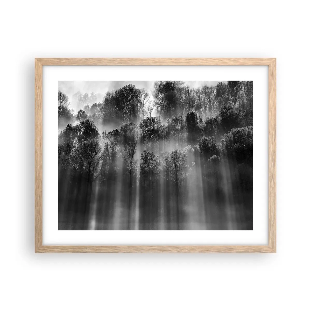 Poster în ramă de stejar deschis - În fluxuri de lumină - 50x40 cm