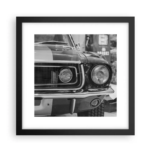 Poster în ramă neagră - Condus dur - 30x30 cm