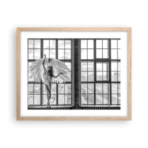 Poster în ramă de stejar deschis - Orașul îngerilor dansatori? - 50x40 cm