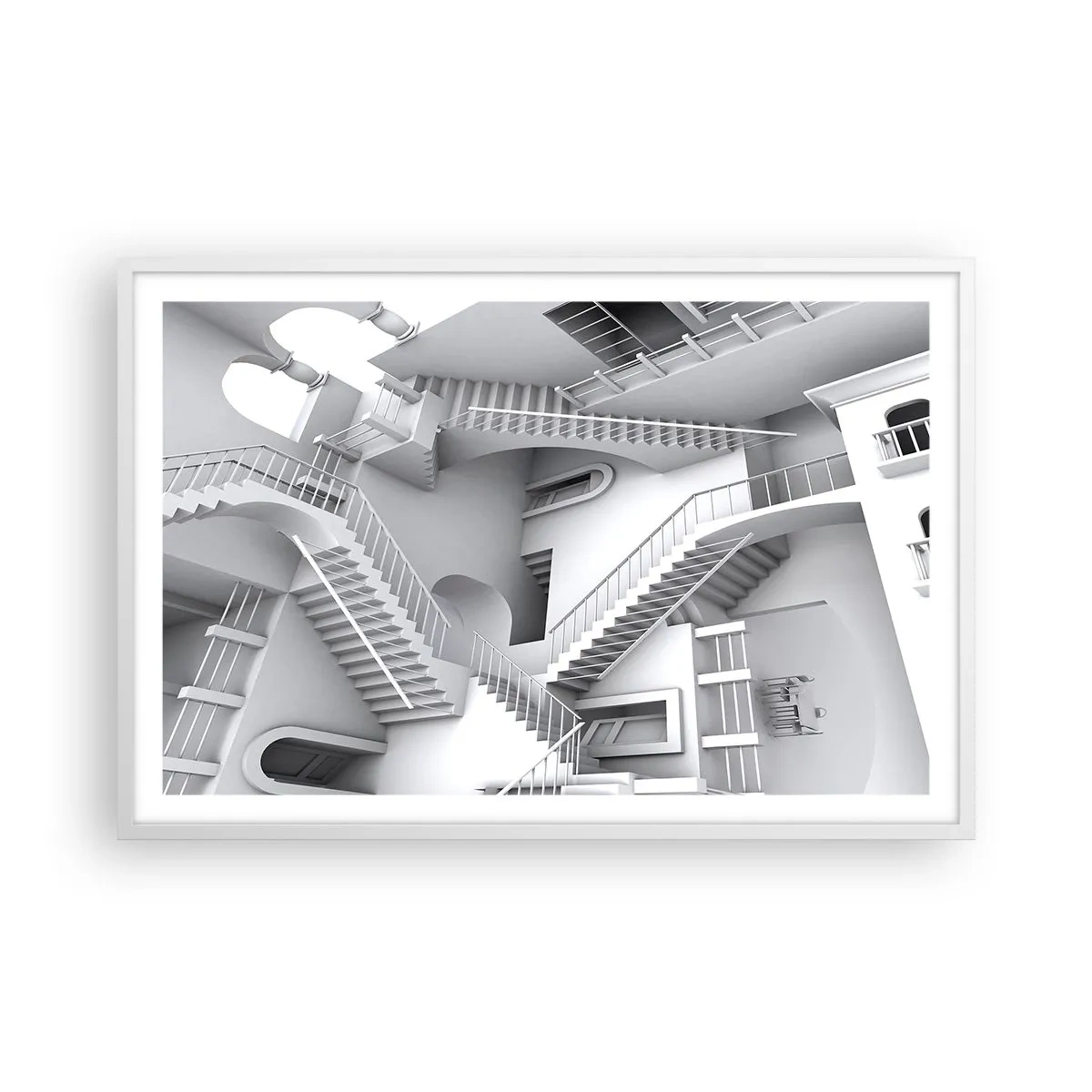 Poster în ramă albă - Paradoxurile spațiului - 91x61 cm