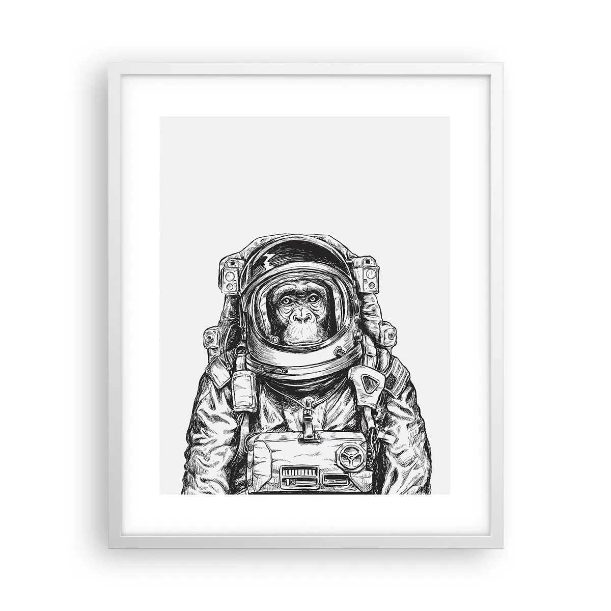 Poster în ramă albă - Evoluție alternativă - 40x50 cm