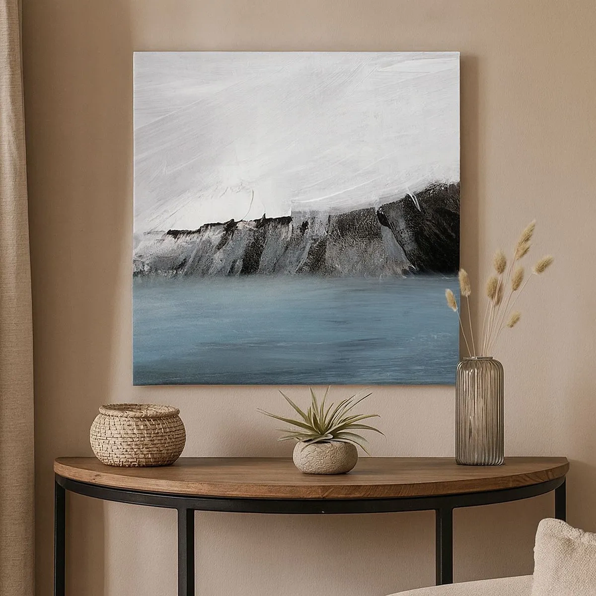 Tablou pe pânză - Apă - pământ: lupta elementelor - 30x30 cm