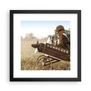 Poster în ramă neagră - Porniți spre vis - 30x30 cm