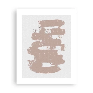 Poster - Abstracție în roz moale - 40x50 cm