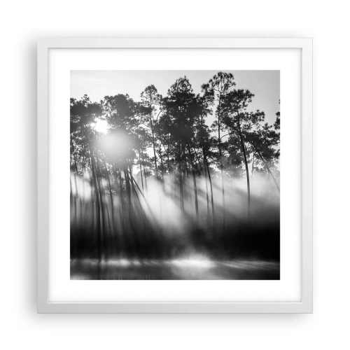 Poster în ramă albă - Soare de neoprit - 40x40 cm