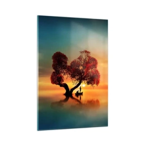 Tablou pe sticlă - Lume îndepărtată și tăcută - 80x120 cm