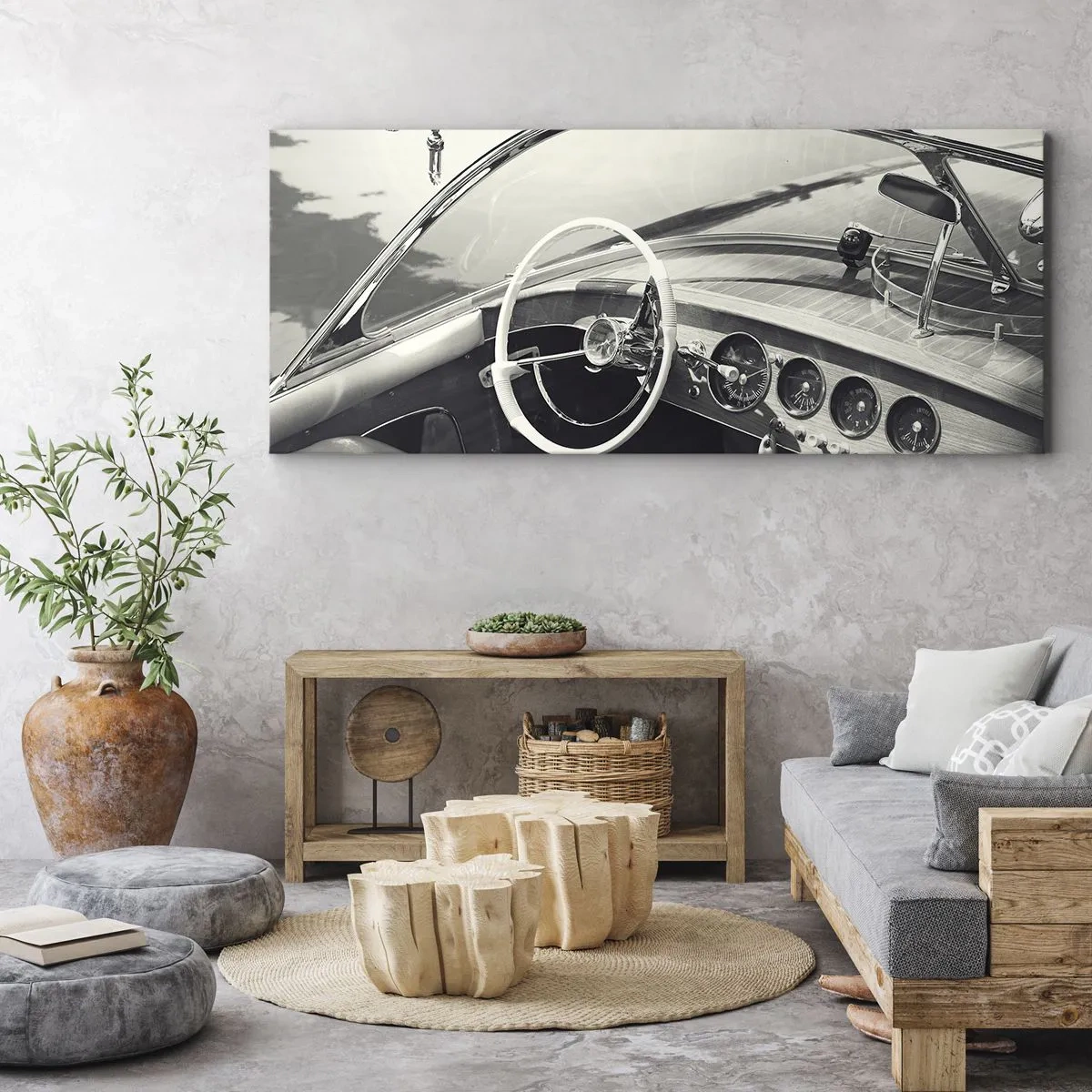 Tablou pe pânză - E timpul pentru cei bogați - 100x40 cm