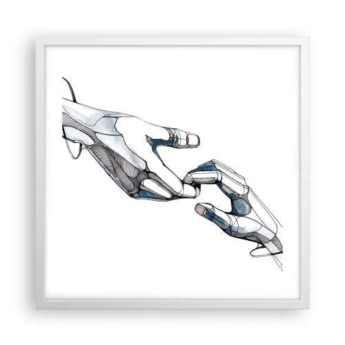 Poster în ramă albă - Gest frumos - 50x50 cm