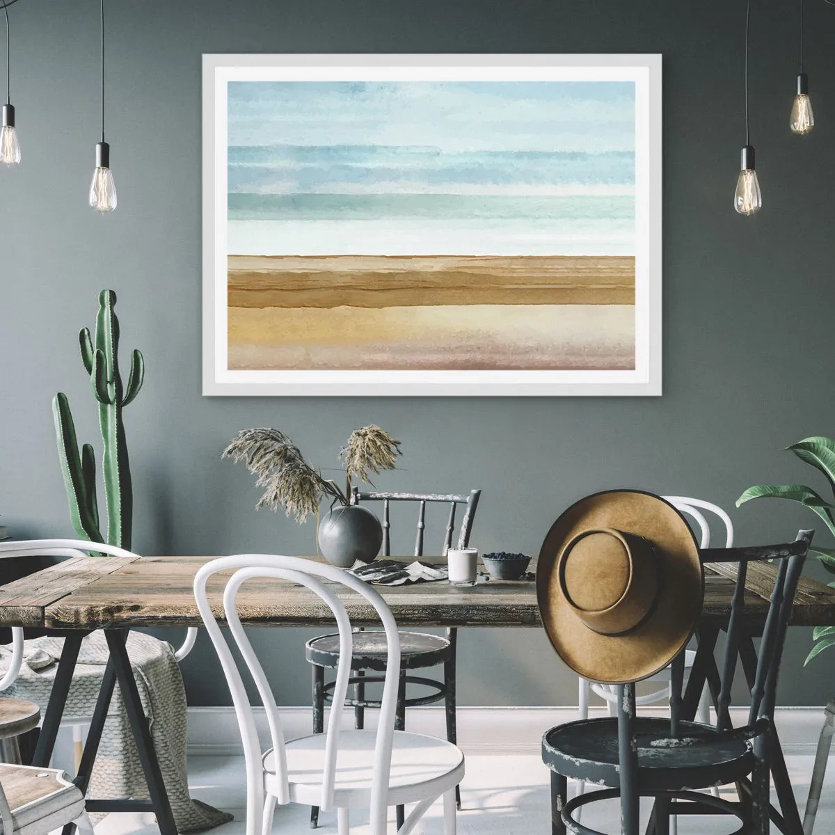 Poster în ramă albă - Serenitate - 70x50 cm