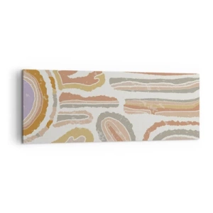 Tablou pe pânză - Secțiuni colorate - 140x50 cm