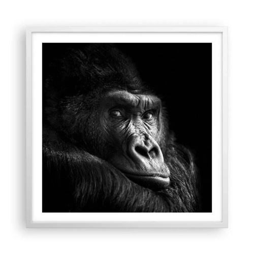 Poster în ramă albă - Și la ce te uiți? - 60x60 cm