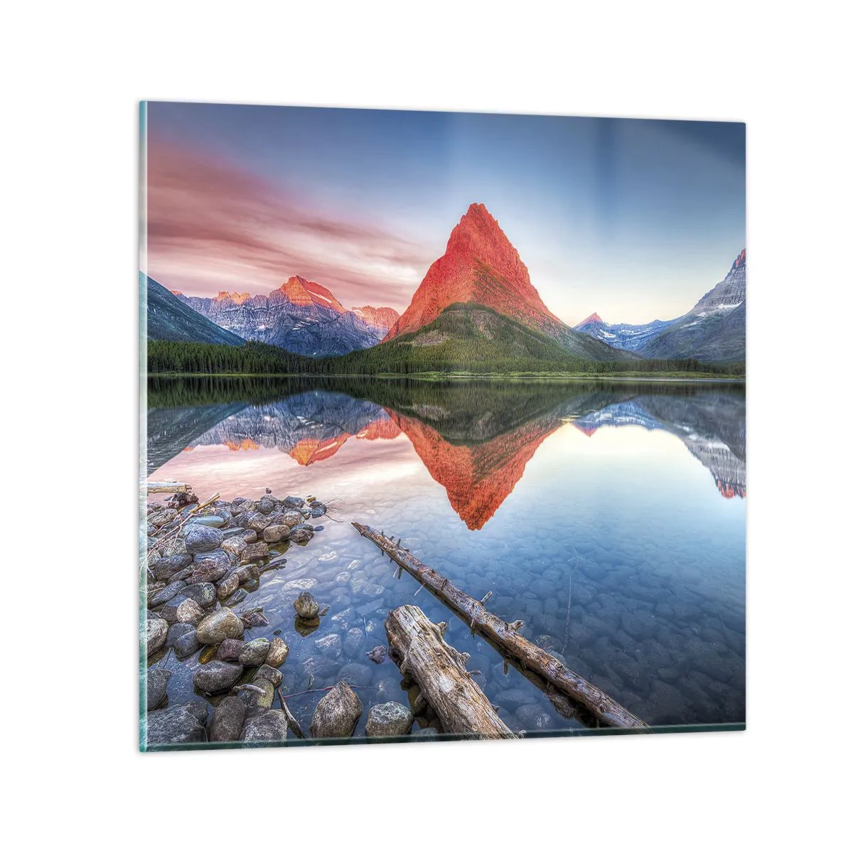 Tablou pe sticlă - Căldură și frig - 60x60 cm