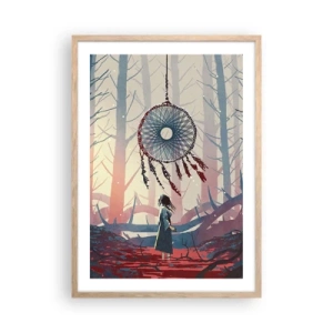 Poster în ramă de stejar deschis - Ritualul secret al fericirii - 50x70 cm