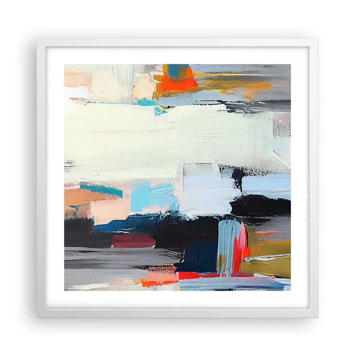 Poster în ramă albă - Există o metodă? - 50x50 cm