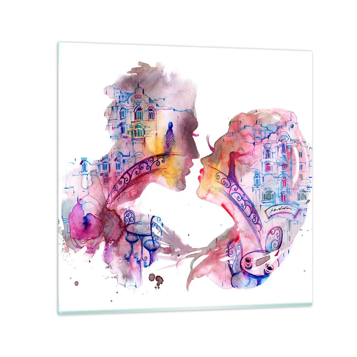 Tablou pe sticlă - Podul secret al suspinelor - 40x40 cm