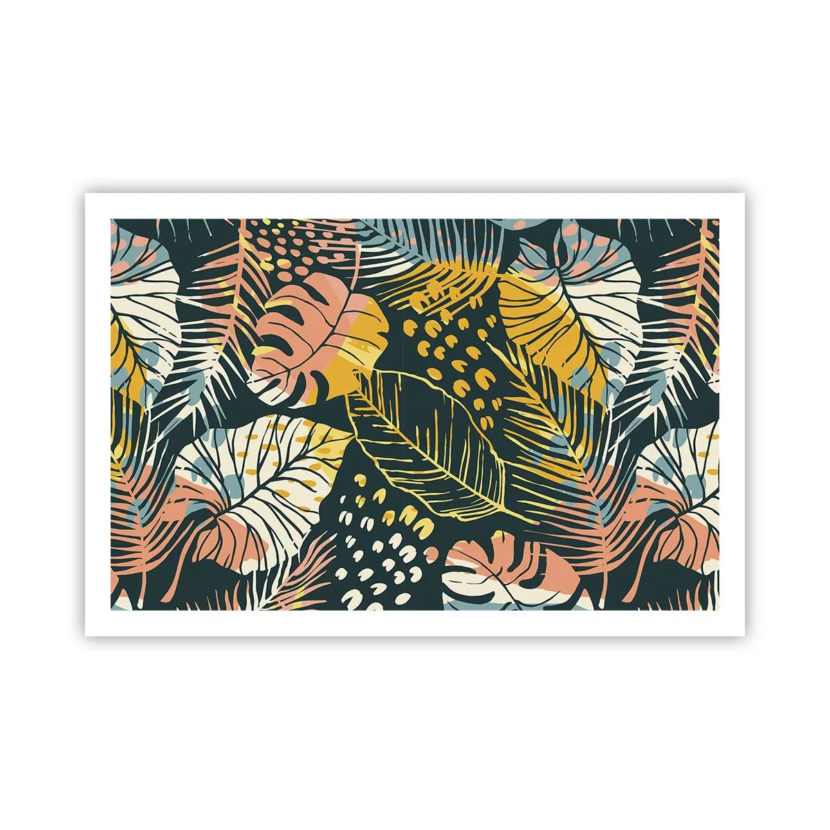 Poster - Fantezie cu frunze - 91x61 cm