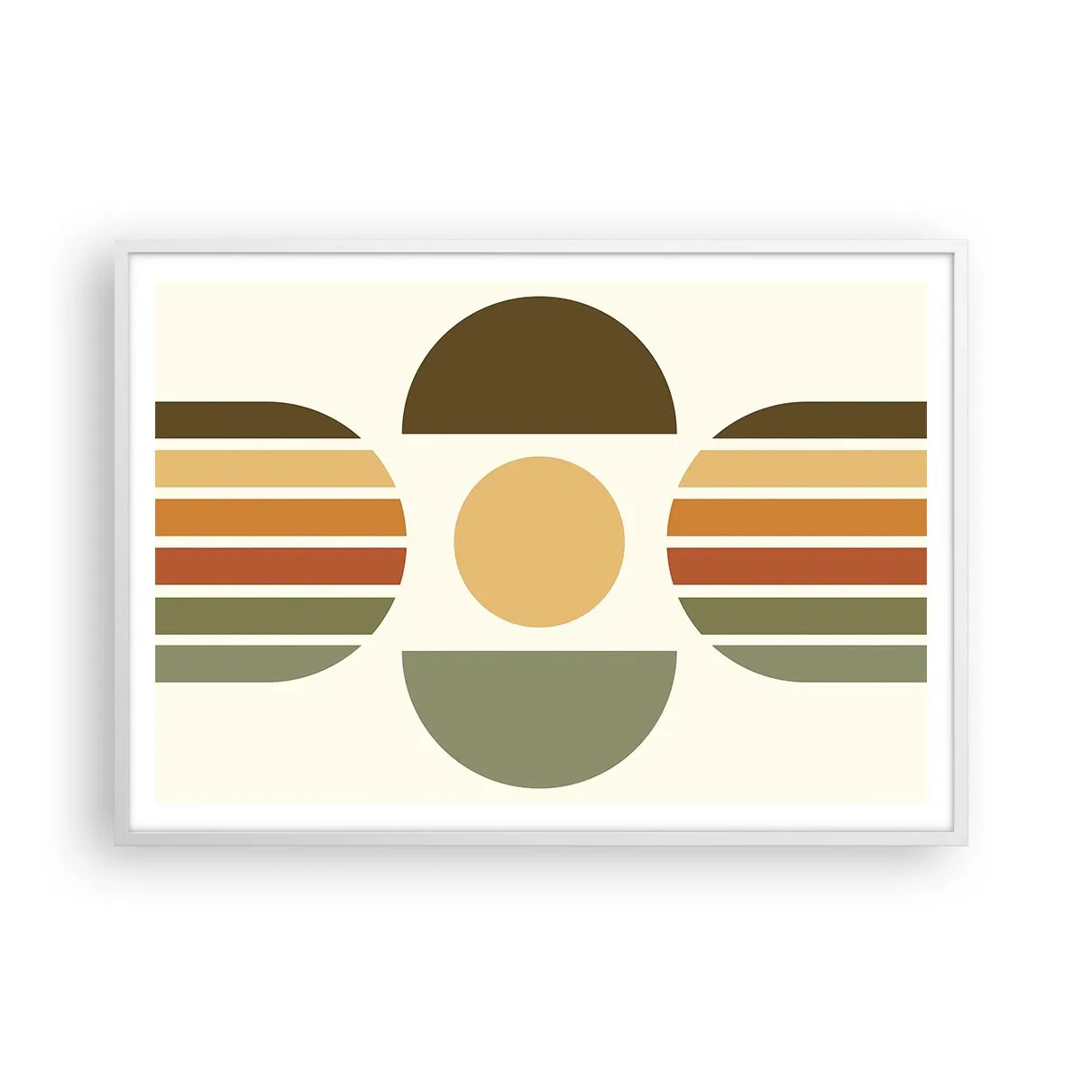 Poster în ramă albă - În culorile pământului - 100x70 cm