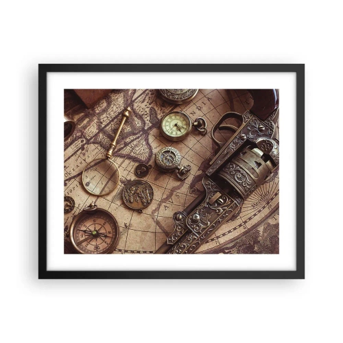 Poster în ramă neagră - Sugestii de aventură - 50x40 cm