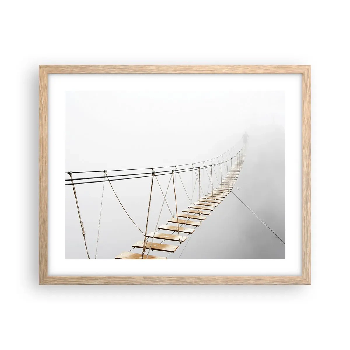 Poster în ramă de stejar deschis - Unde te va duce? - 50x40 cm