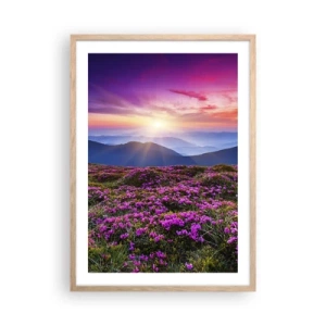 Poster în ramă de stejar deschis - Ierburile proaspete miroseau puternic - 50x70 cm