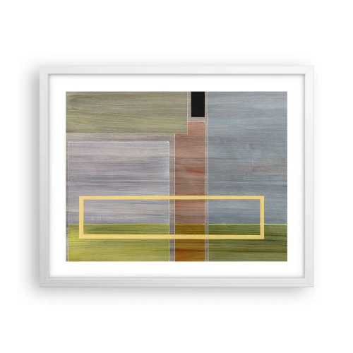 Poster în ramă albă - Drept și liniștit - 50x40 cm