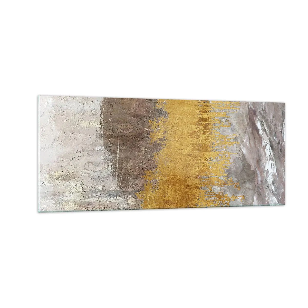 Tablou pe sticlă - O suflare de aur - 100x40 cm