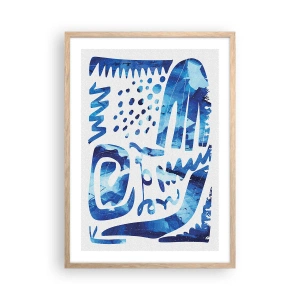 Poster în ramă de stejar deschis - Înapoi la rădăcini - 50x70 cm