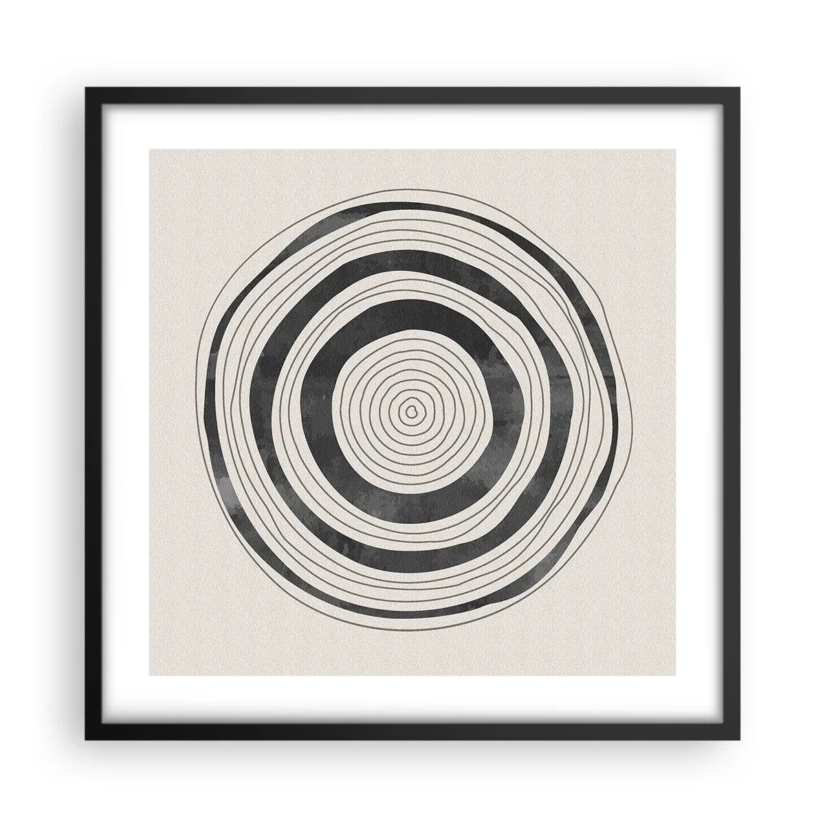 Poster în ramă neagră - Centrul cel mai important - 50x50 cm