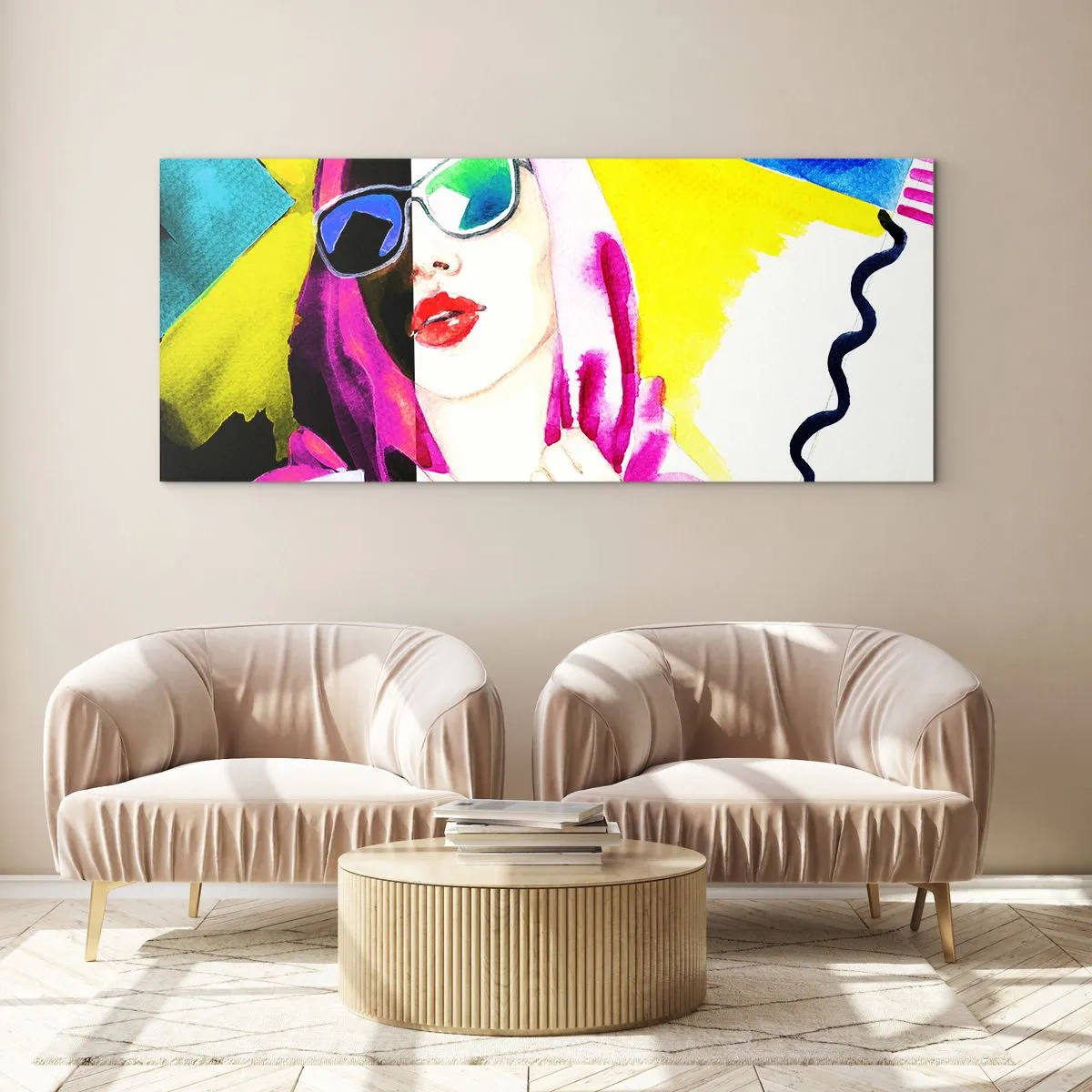 Tablou pe sticlă - Nu sunt albă și nu sunt neagră - 140x50 cm