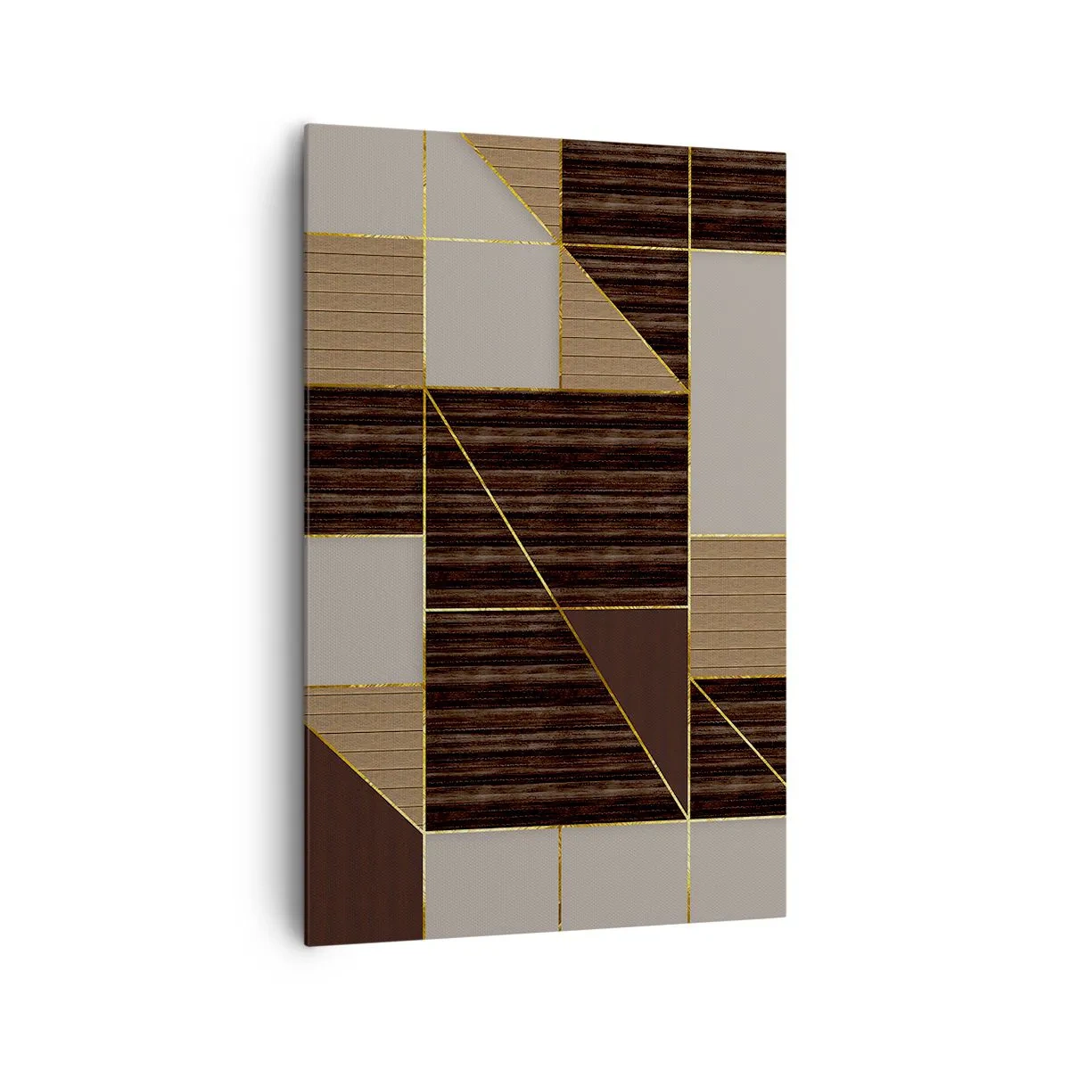Tablou pe pânză - Un mozaic de maro și auriu - 80x120 cm