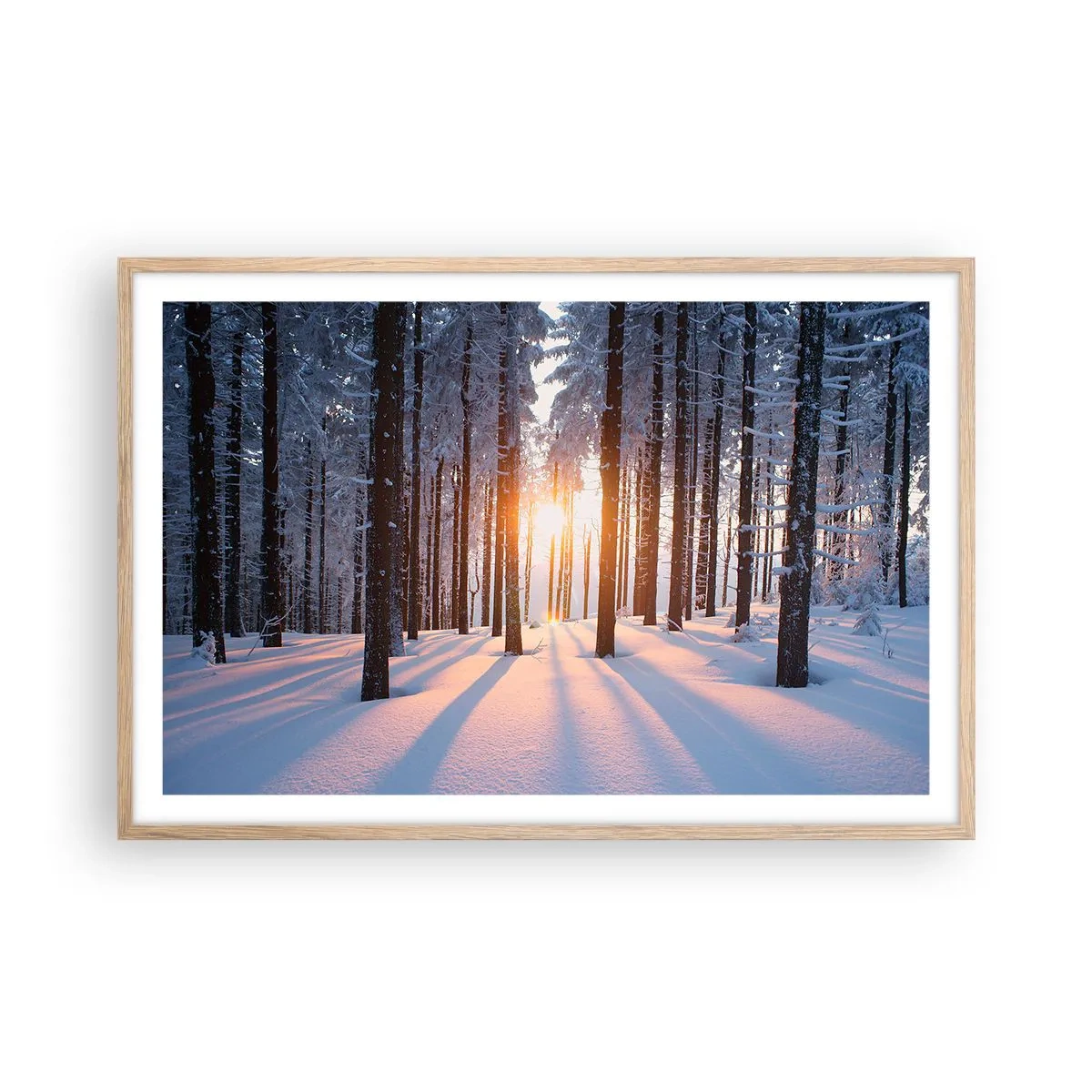 Poster în ramă de stejar deschis - În mod clar în alb și negru - 91x61 cm