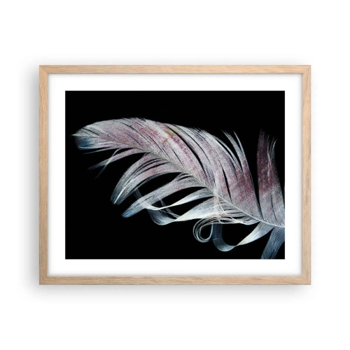 Poster în ramă de stejar deschis - Gândește-te la atingere - 50x40 cm