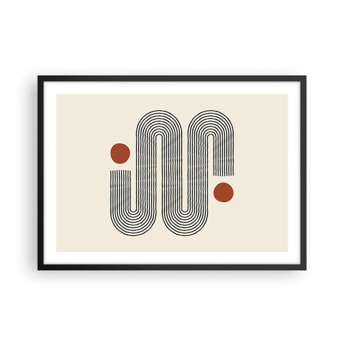 Poster în ramă neagră - De la început până la sfârșit - 70x50 cm